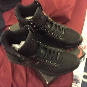 Guess black high tops, size 12
