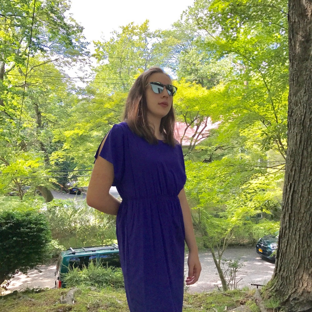 DKNY deep Violet silk dress