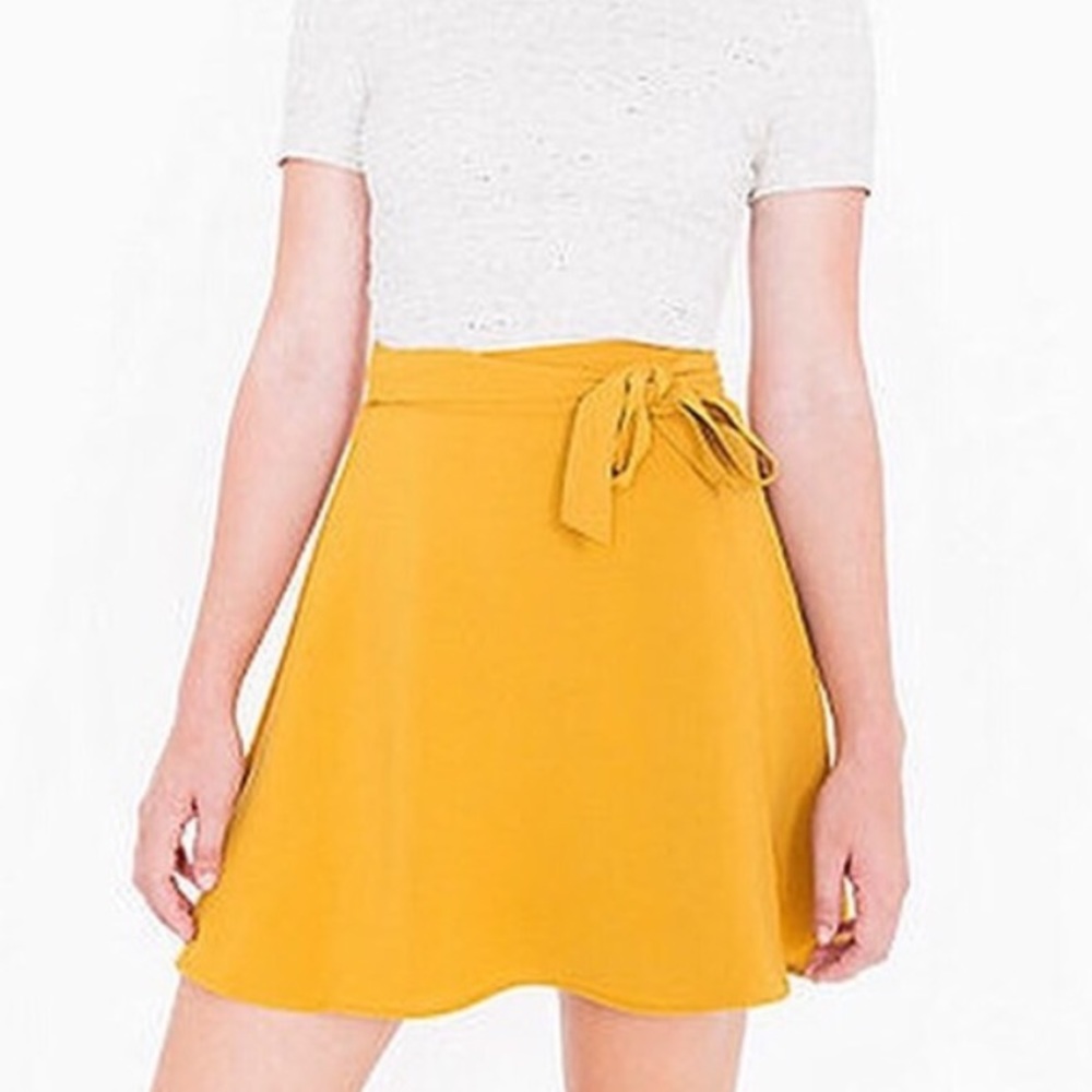 American Apparel Mustard Skirt