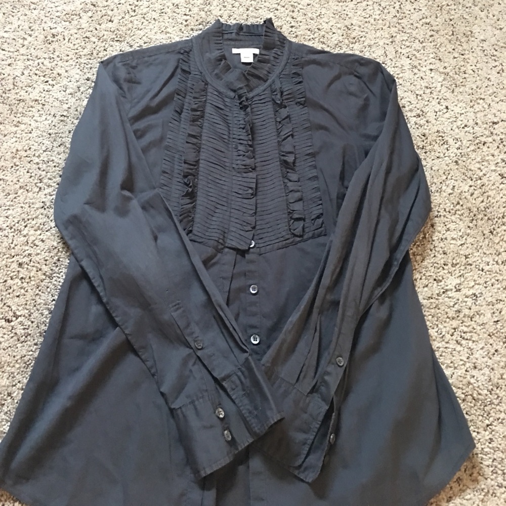 JCrew Pleated button shirt