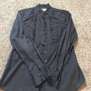 JCrew Pleated button shirt