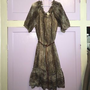 Snake skin chiffon dress