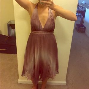 Ombré halter cocktail dress
