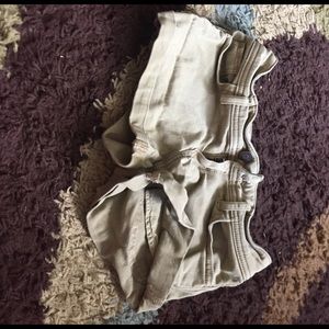 Beige jean shorts