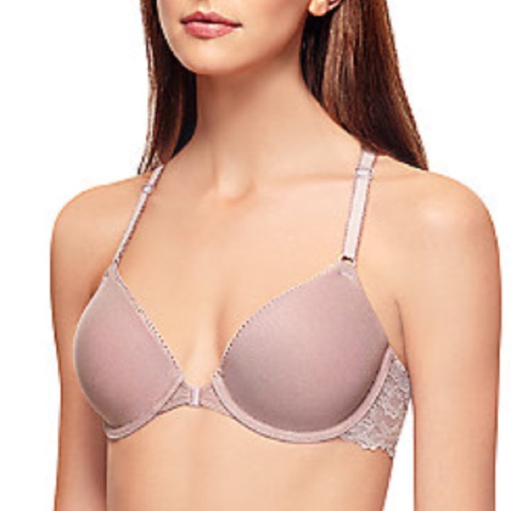 Front close lace racerback t-shirt bra