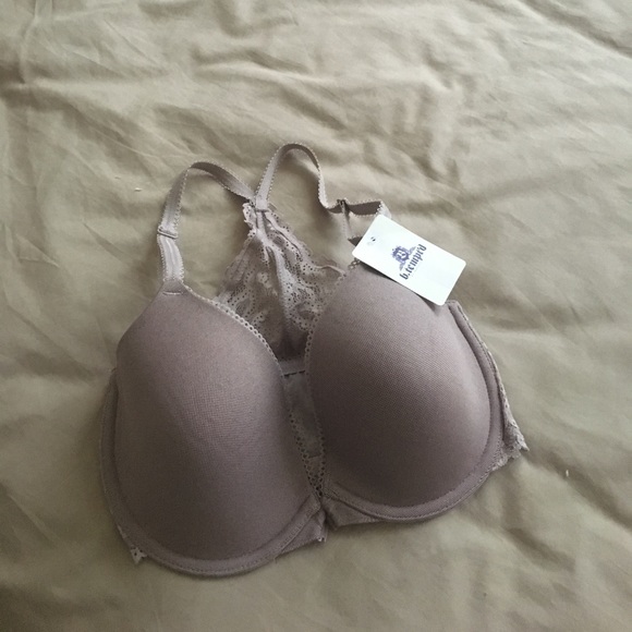 Front close lace racerback t-shirt bra - Picture 3 of 4