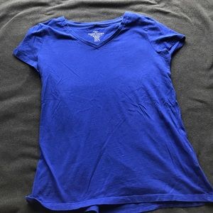 Plain blue v neck