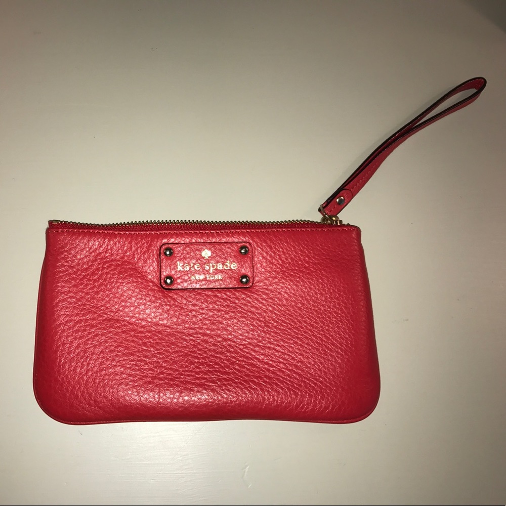 red kate spade wristlet