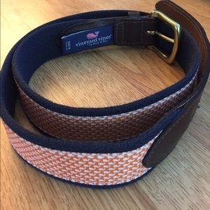 Vineyard Vines Belt Navy Blue Belt (Size 36)