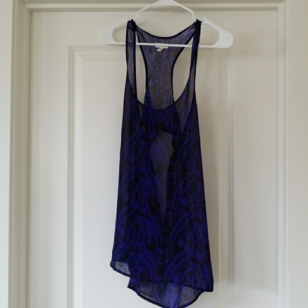 Sheer tank with cute back