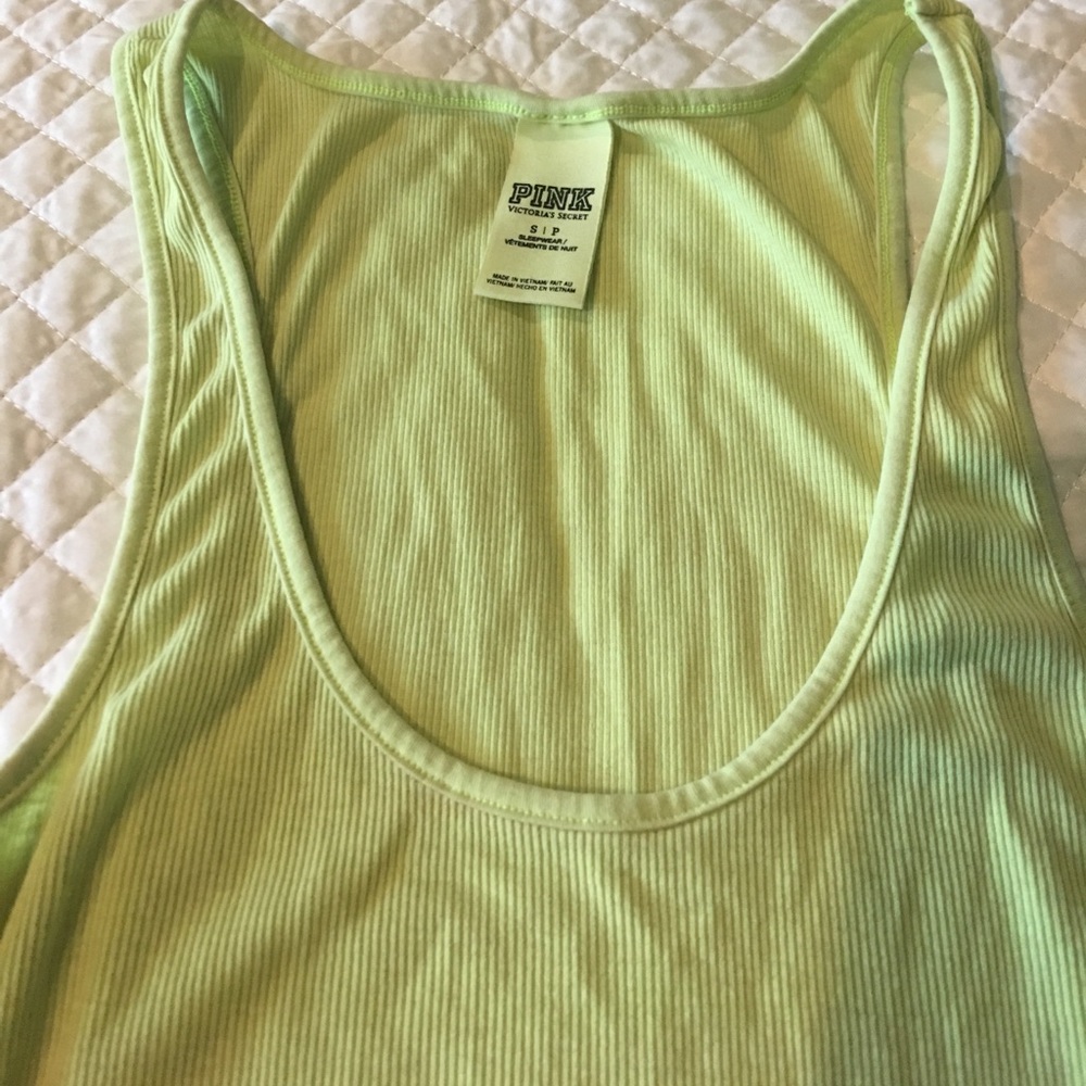 Pink bright green tank