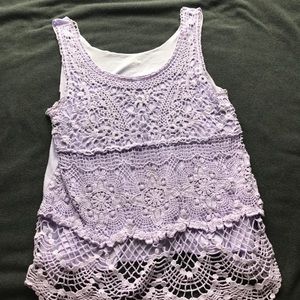 Crochet purple tank