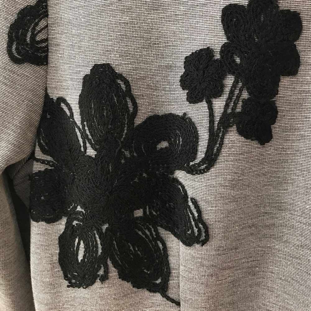 3/4 sleeve dress embroidery flower dress - Picture 8 of 8