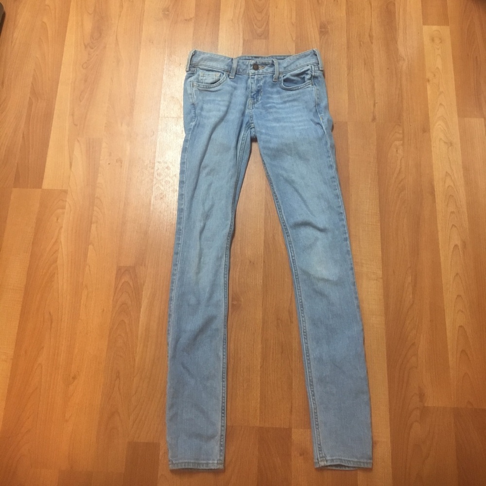 Light wash Hollister jeans.