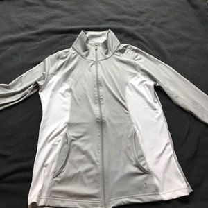 Gray warm up jacket