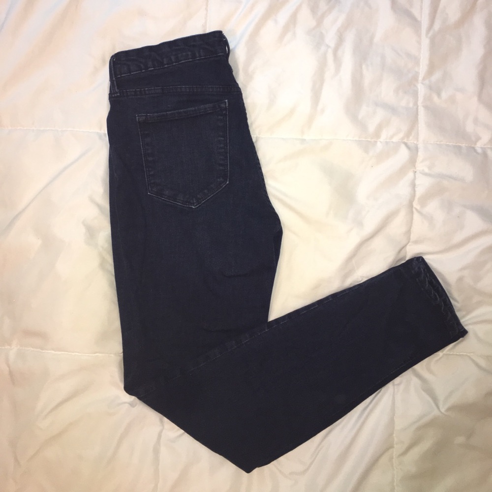 Stretchy dark wash skinny jeans