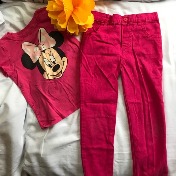 Old Navy Other - Girls All About Pink Outfit W/ Minnie Mouse Shirt
