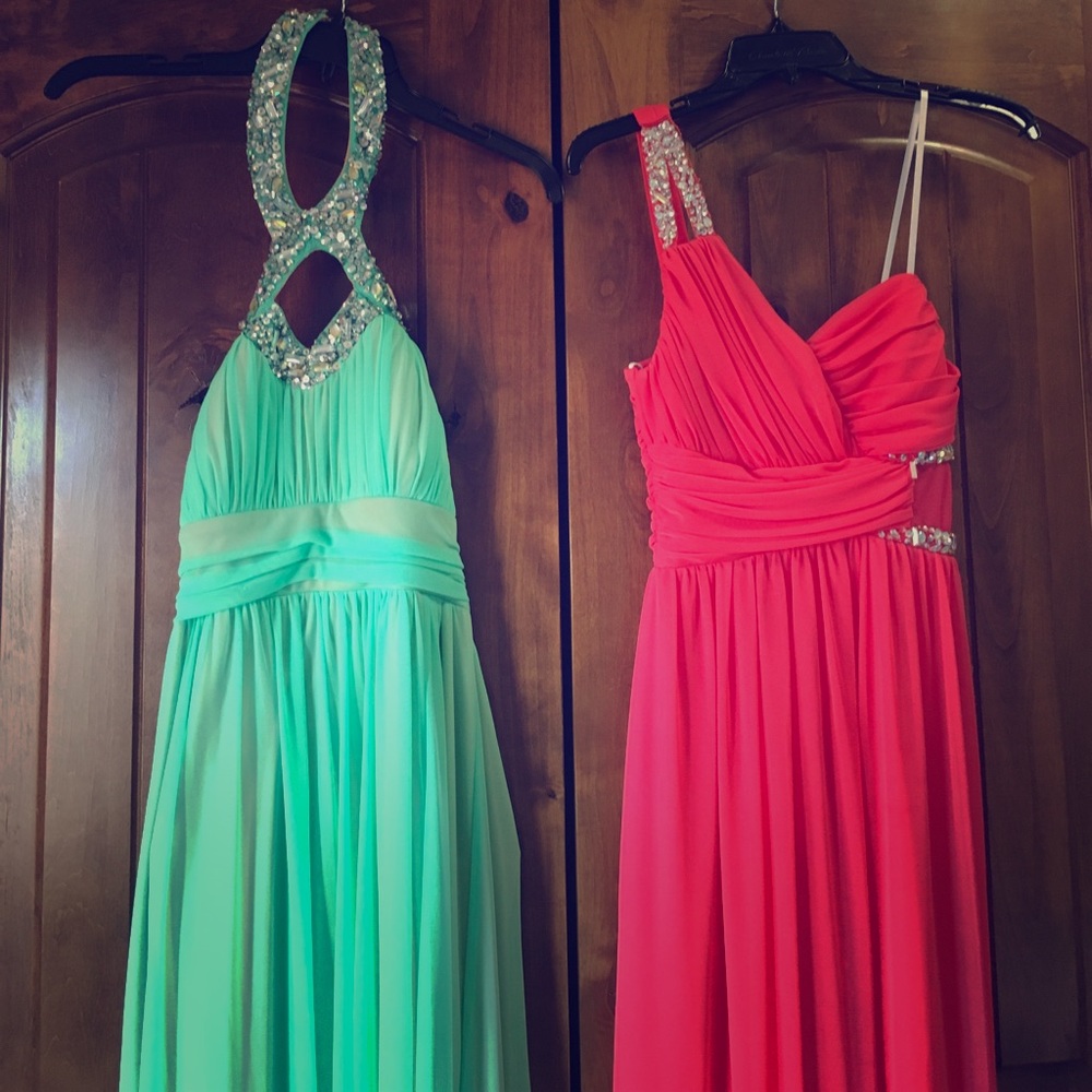2 old prom dresses worn once!