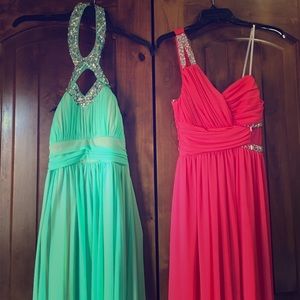 2 old prom dresses worn once!