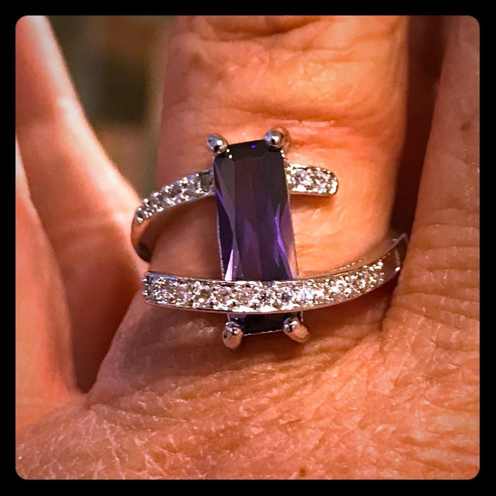 Brand New Silver Amethyst Ring