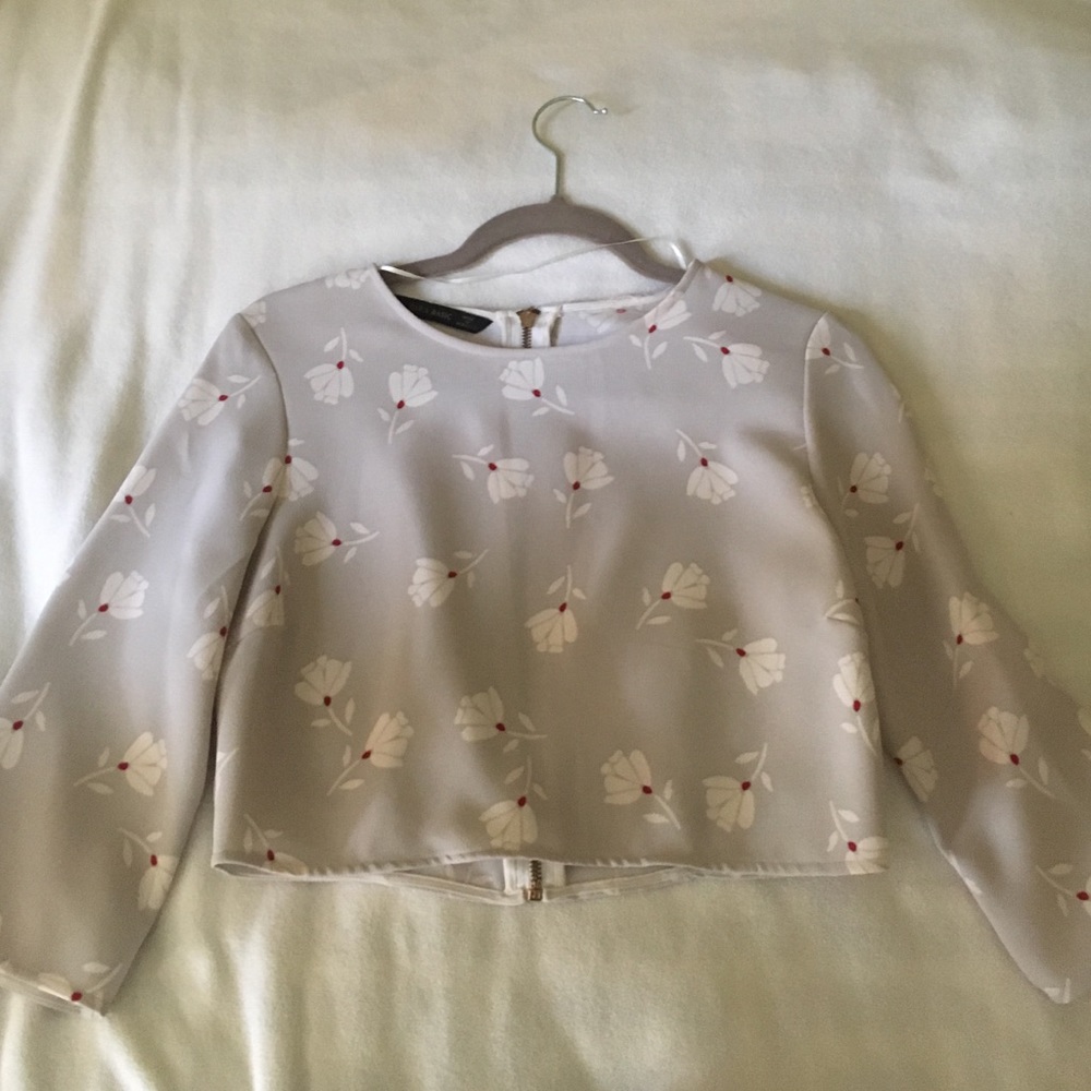 ZARA Floral Crop Top