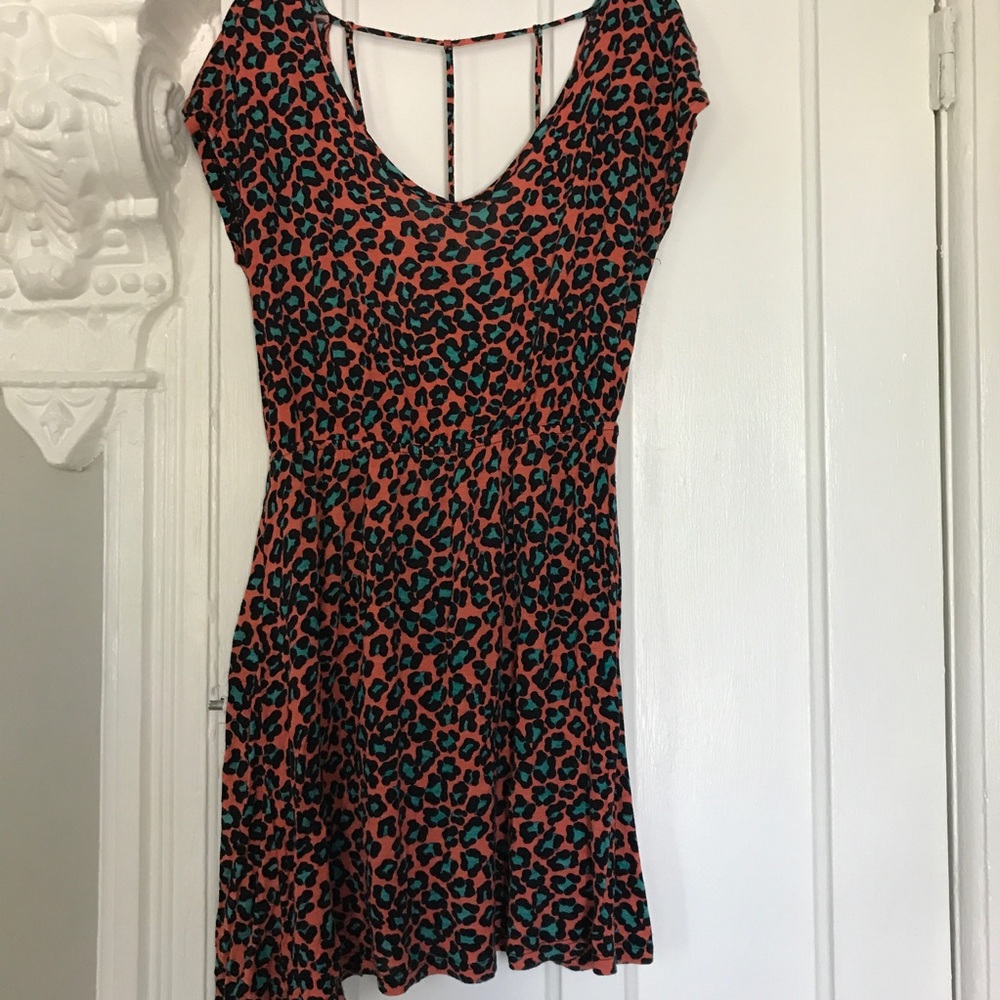 Leopard print cotton dress
