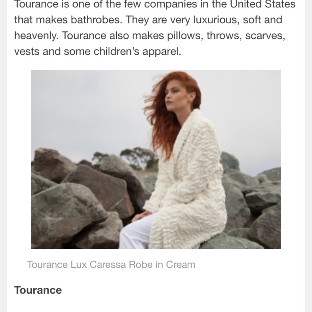 Tourance Ivory Robe, Large ($178 retail!)