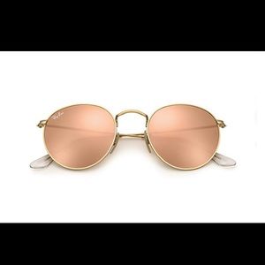 ROSE GOLD ROUND AUTHENTIC RAYBANS!!