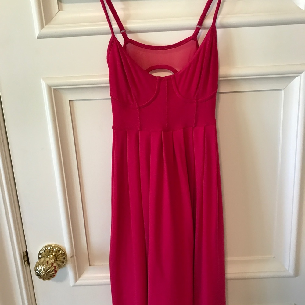 Hot pink dress