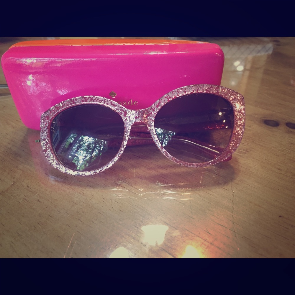 Kate Spade Sherrie/s cat eye glitter sunglasses