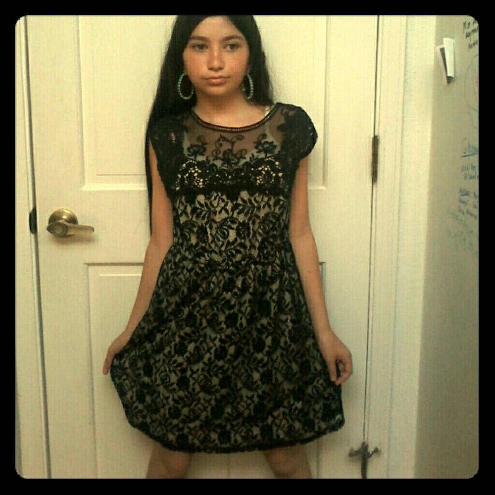 Black Lace Party Dress