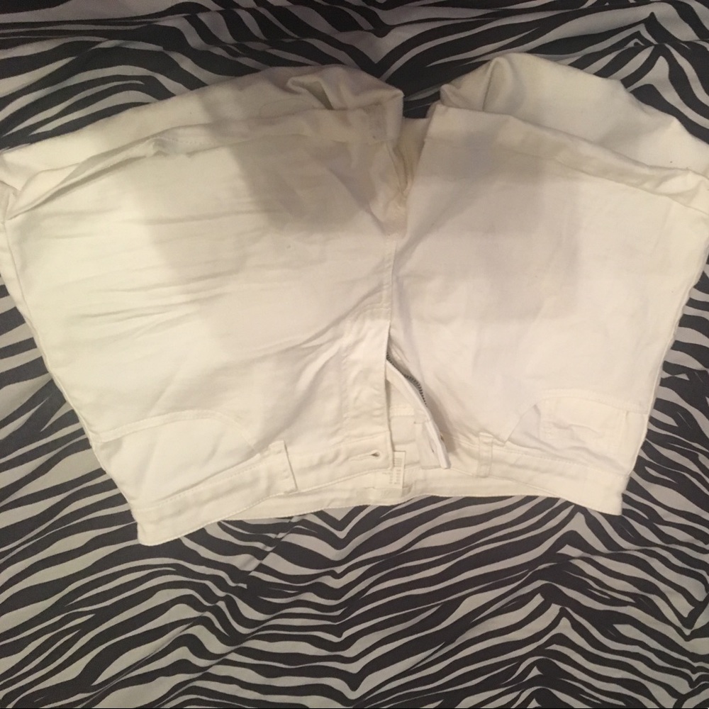 White H&M shorts.