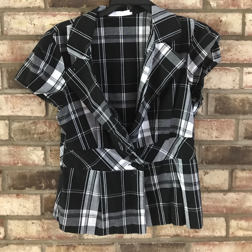 Blazer plaid black & white small/ medium