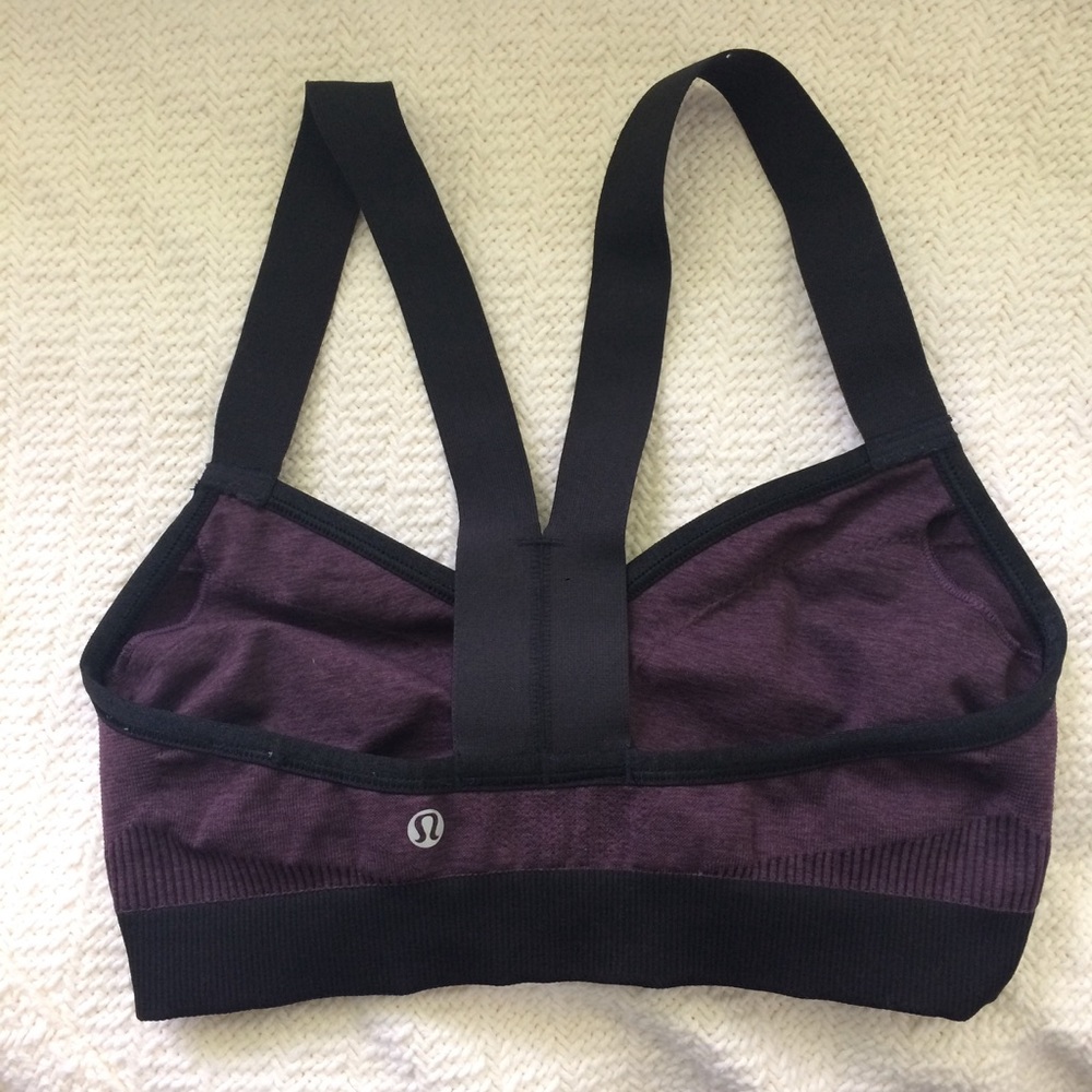 lululemon athletica seamless purple&charcoal bra