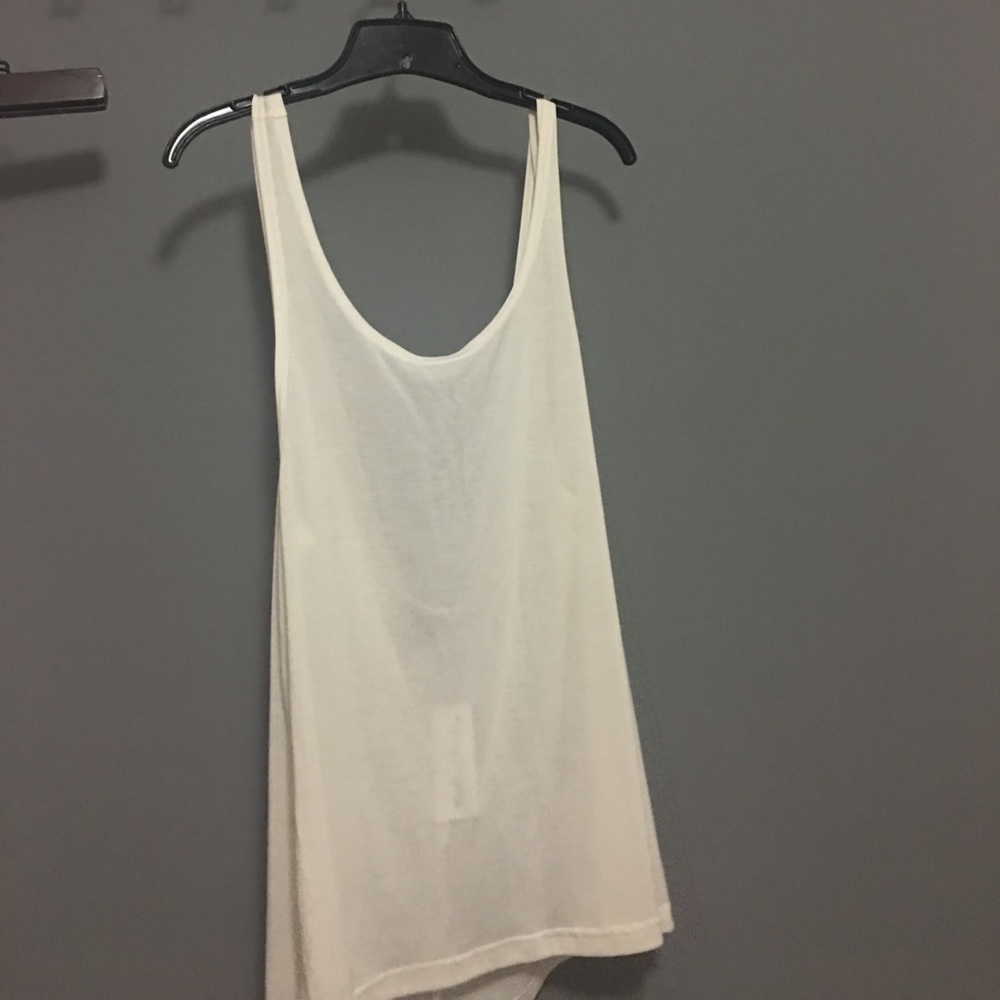 Plain white tank top