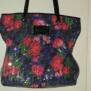 Betsey Johnson sequins floral bag