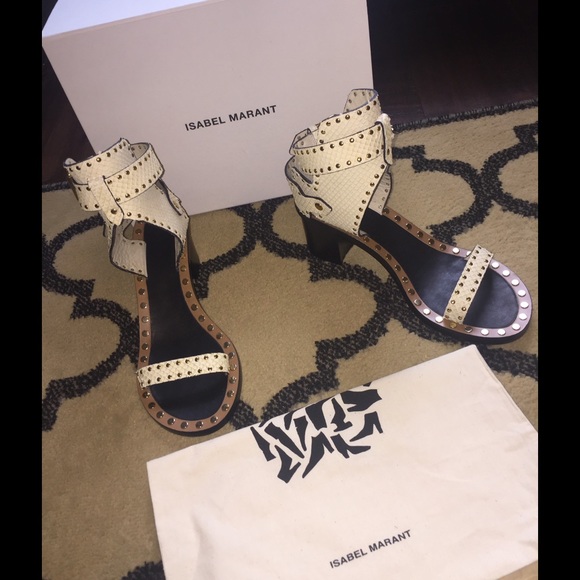 Isabel Marant "Jaeryn" Snake Effect Sandals - Picture 2 of 4