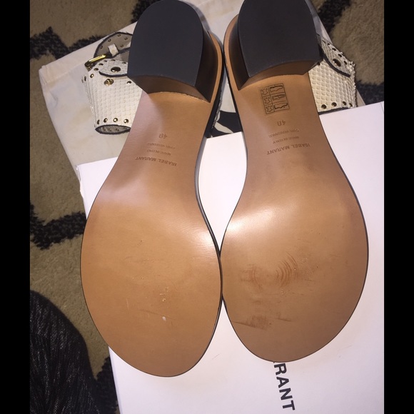 Isabel Marant "Jaeryn" Snake Effect Sandals - Picture 3 of 4