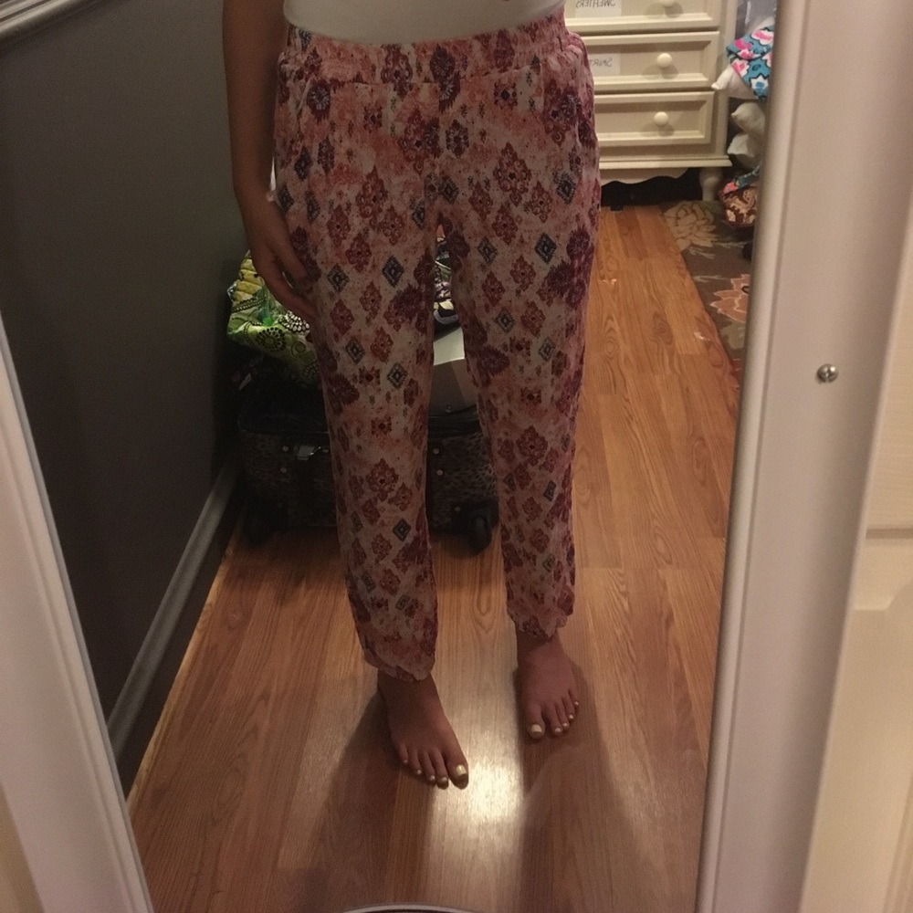 Pink Republic patterned joggers