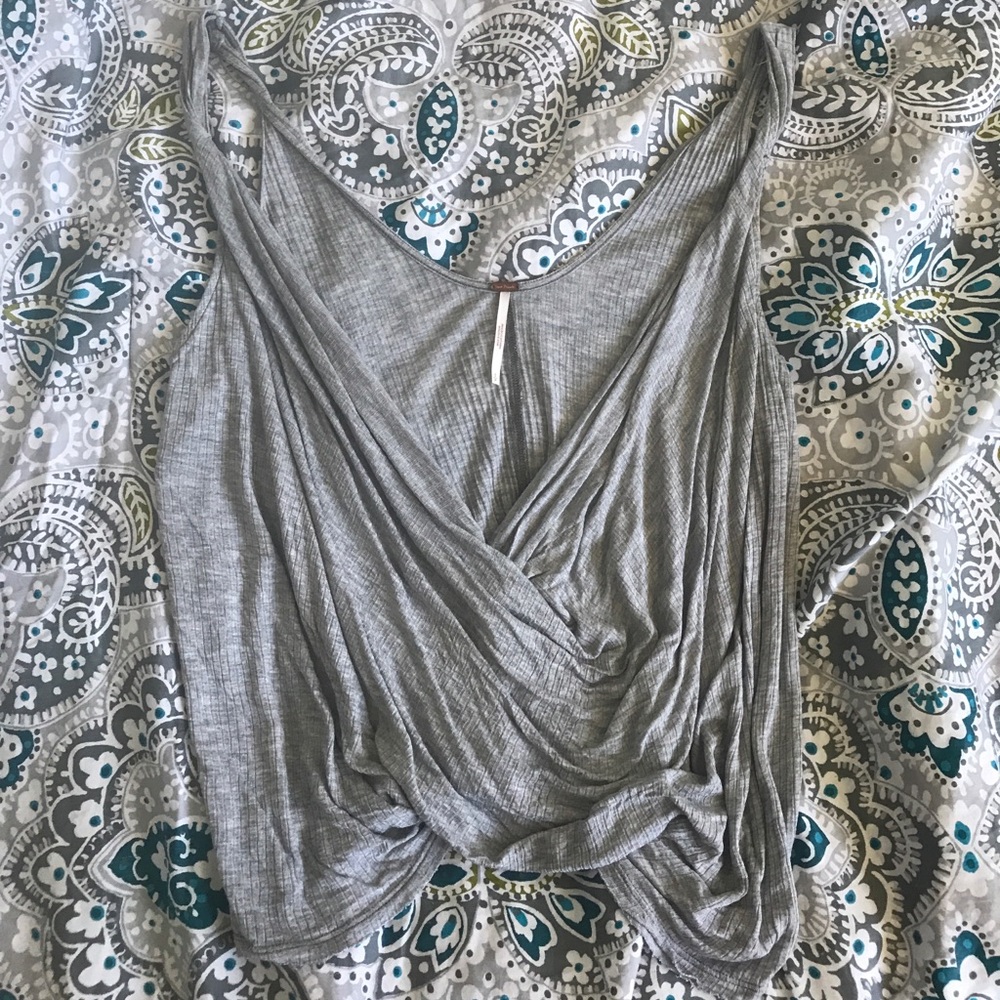 Scoopy Gray Free People Tank Top