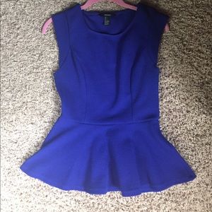 Royal Blue Peplum Top
