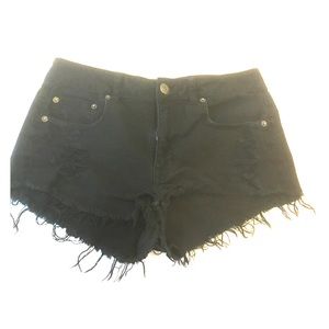 Black high waisted shorts