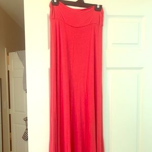 Coral maxi skirt
