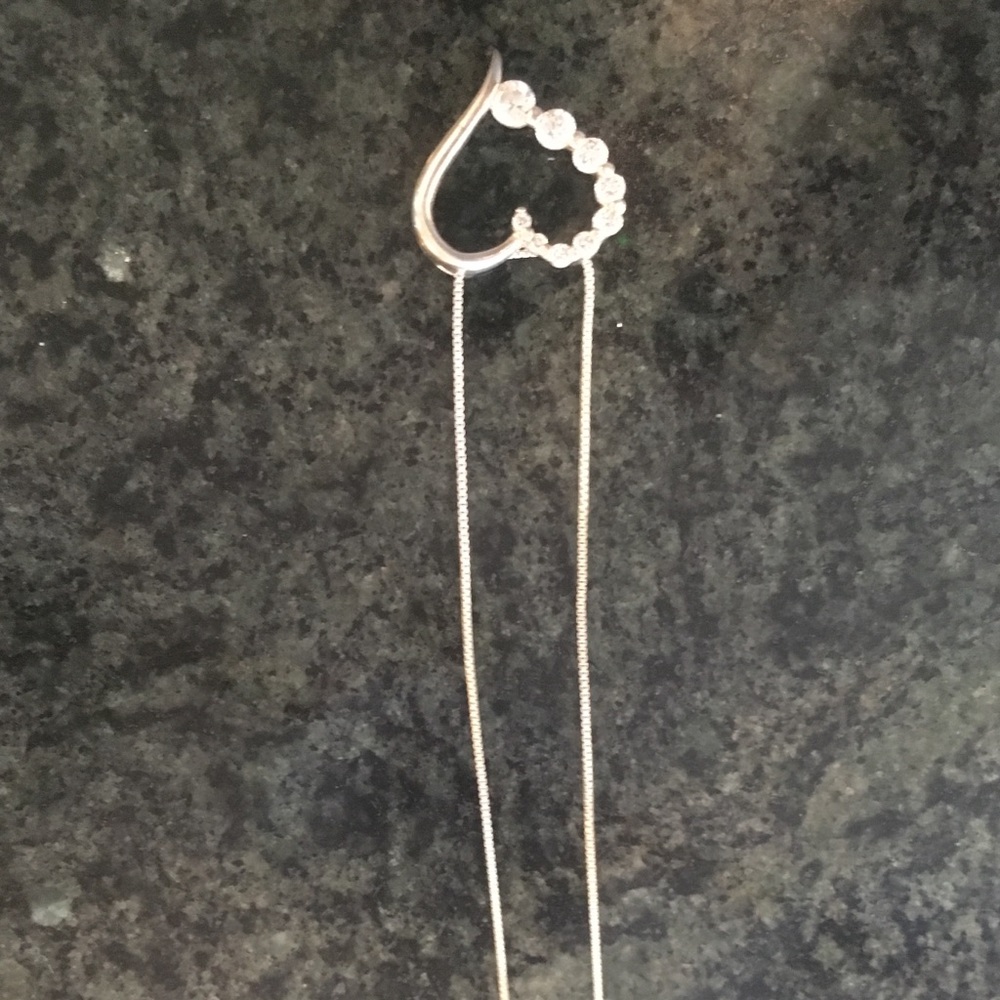 Silver heart necklace