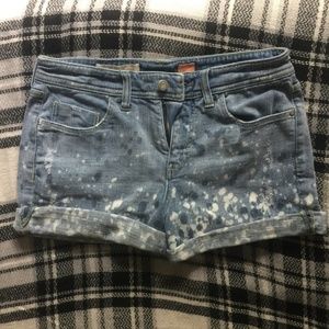 Anthropologie Pilcro Hyphen Splatter Denim Shorts