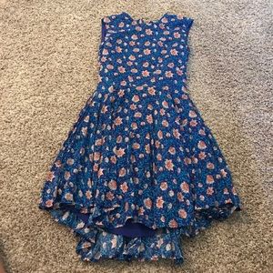 Summer floral blue dress