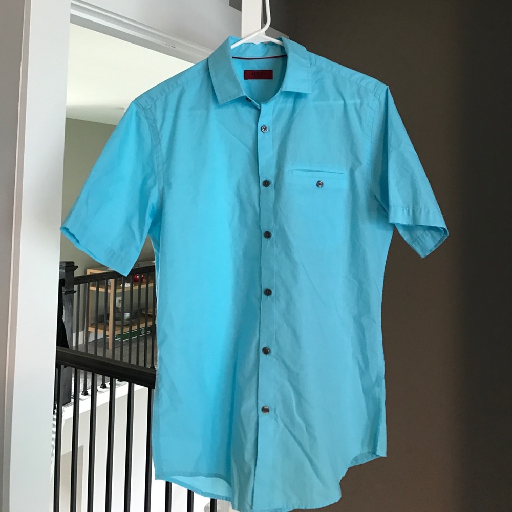 Alfani Short Sleeve Button Up Shirt (Slim Fit)