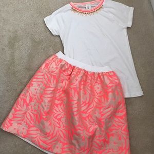 Girls J.Crew skirt/top set