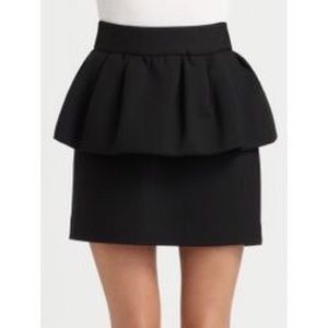 Milly black peplum skirt sz 8