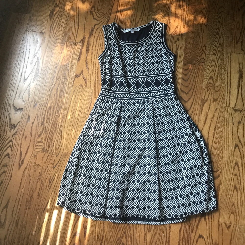 Navy Aztec Short Sleeve Dress Open to offers